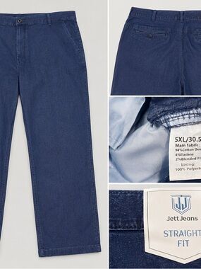 Straight Fit Men's Jeans in Deep Navy